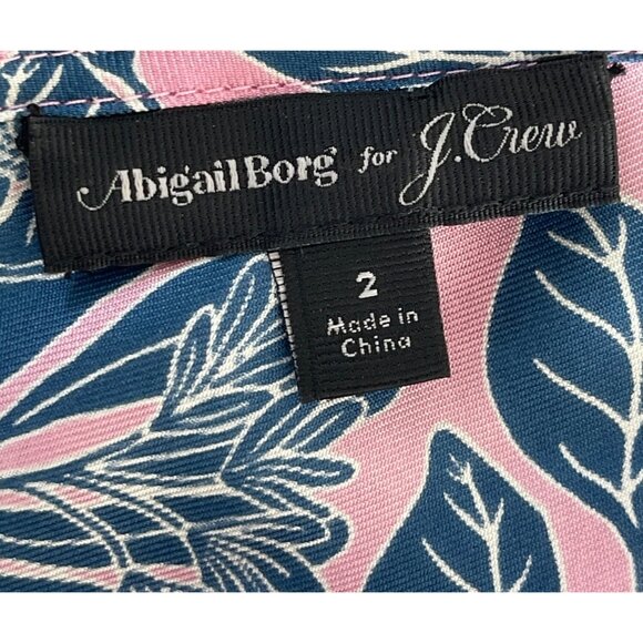 J.Crew X Abigail Borg 100% Silk Tank Top Prairie Dusk Pink Blue Floral 2 $98 - Picture 6 of 12